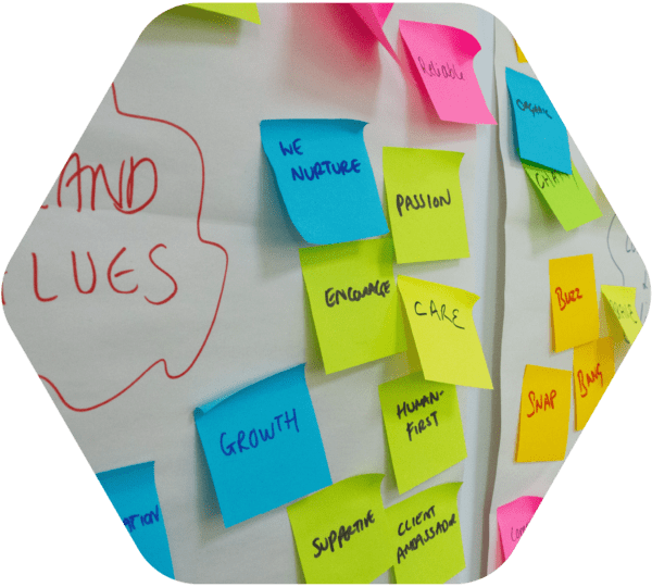 extramile team sticky notes