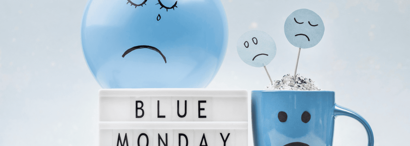 blue monday stock image