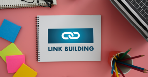 Link building guide graphic explaining SEO strategies for 2025