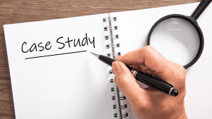 Case study blog graphic showing marketing success stories