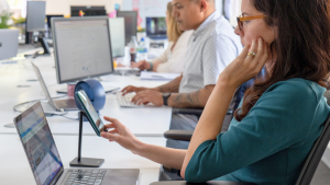 Mobile-first design illustration showing responsive website experience